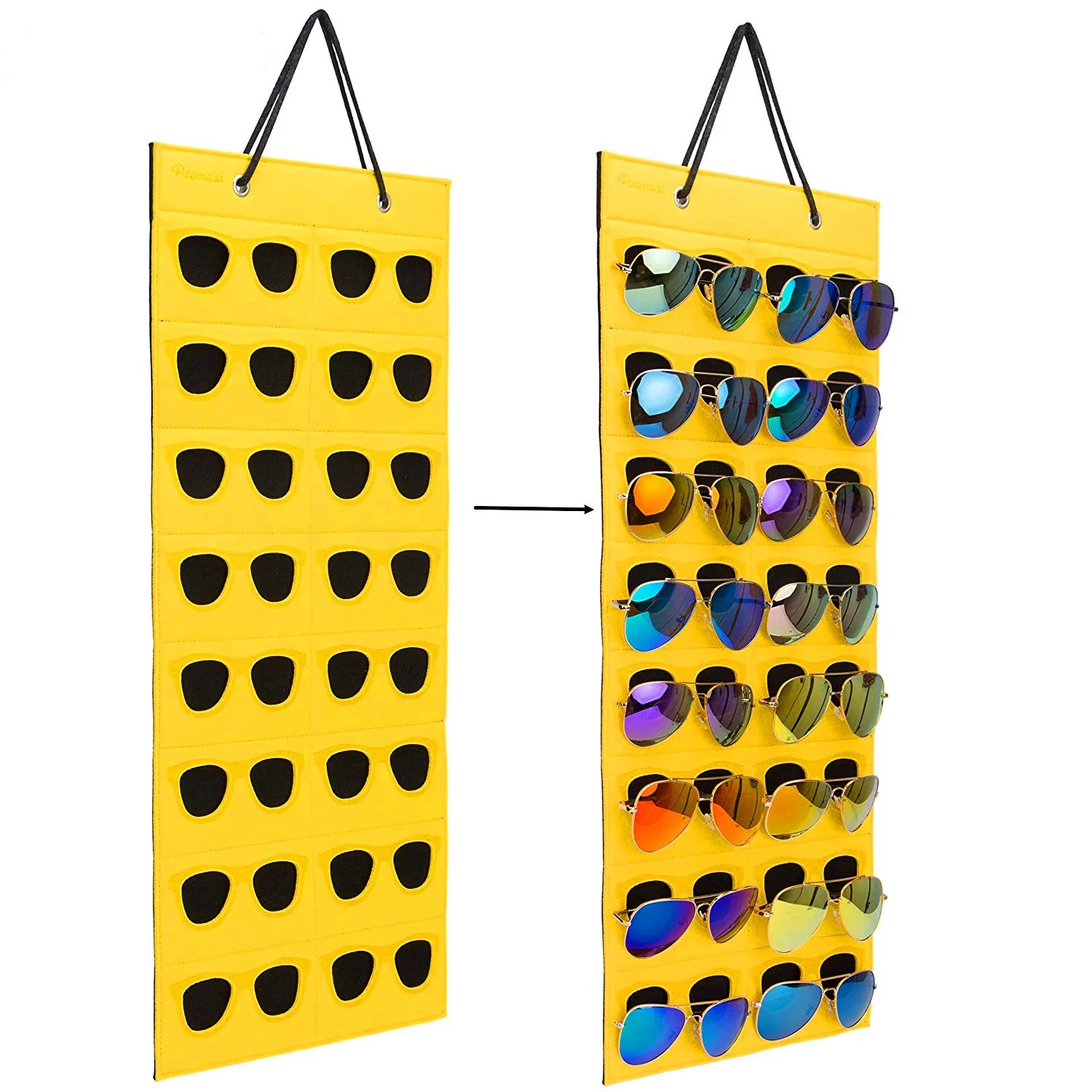 Hanging Eyeglasses Display Organizer Felt Fabric Sunglasses Storage