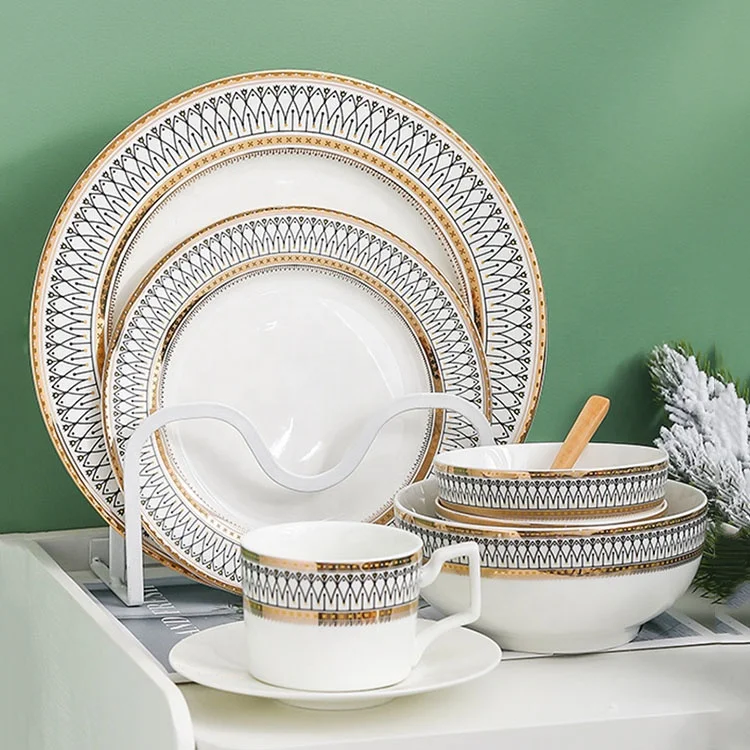 

Wholesale Western Ceramic Custom Design Dinner Ware Set Tableware Restaurant Dinnerware, As picture or customized