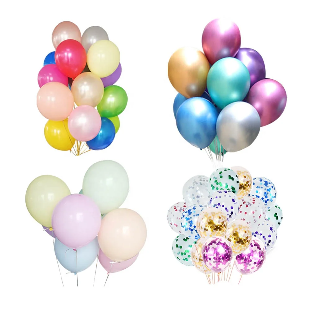 

Wholesale Helium Metallic Metal Chrome Globos Confetti Ballons Pearl Pastel Matt Latex Decoration Happy Birthday Party Balloon