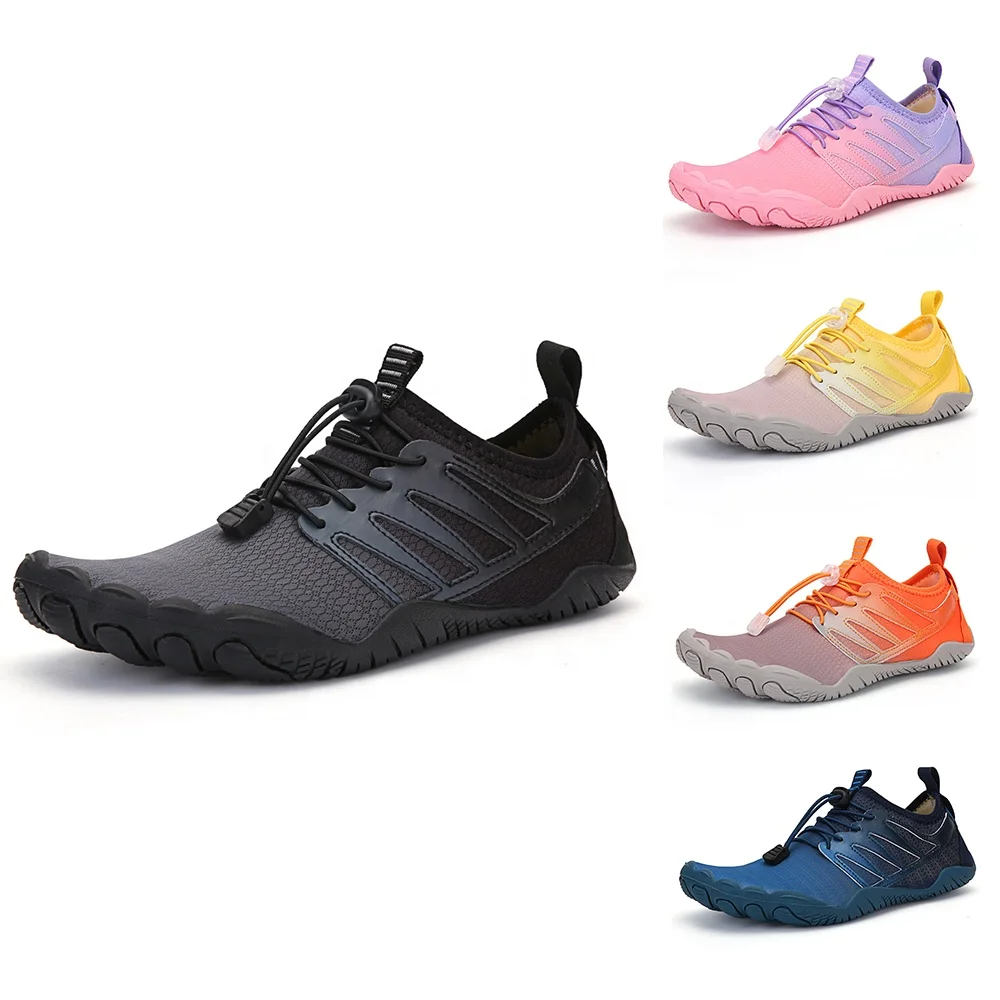 

Custom Logo Black Toe Fit Mesh Quick Dry Outdoor Summer Swimming Water Sports Shoes Barefoot Men Non Slip Surf Beach Aquashoes