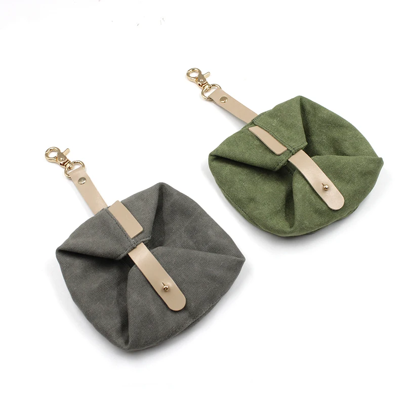 

Water-proof Dog Feeding Bowl Waxed Canvas Dog Journeys Bowls Custom Pet Food Water Bowl, Green,grey &custom