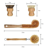 

Natural Bamboo Dish Scrub Brush 4 Piece Set