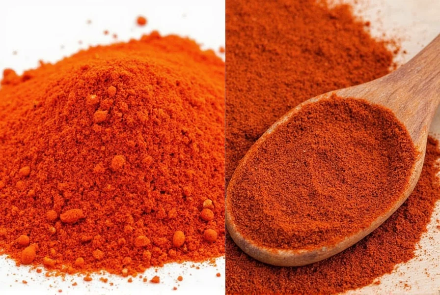 Popular brands of Spanish and Hungarian paprika laid out on a wooden table