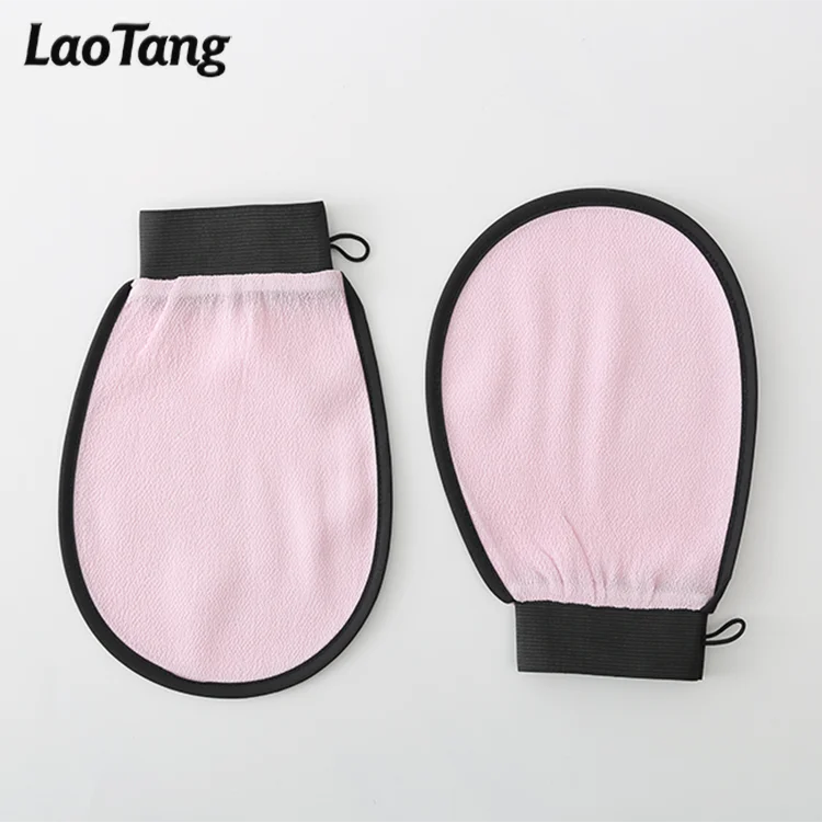 

New Colorful Pink Black Exfoliating Glove Amazon Hot Selling Guante Exfoliante
