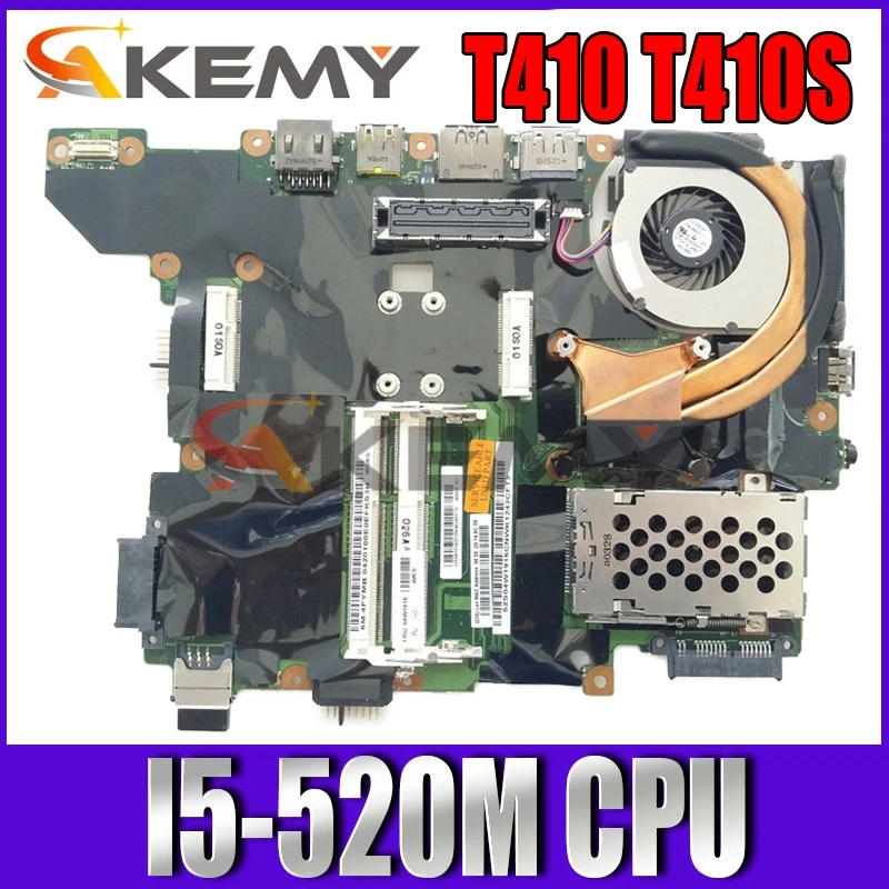 

Akemy 75Y4122 04W1912 MAIN BOARD For ThinkPad T410 T410S Laptop Motherboard I5-520M CPU UMA HD DDR3