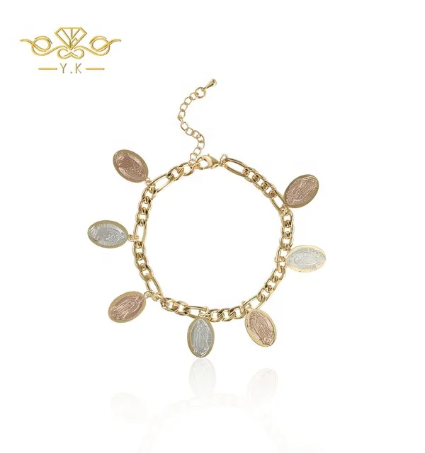 

Gold Filled Jewelry Wholesale Tricolor Women Gold Tortoise Bracelets Religious Jewelry Summer Bracelet