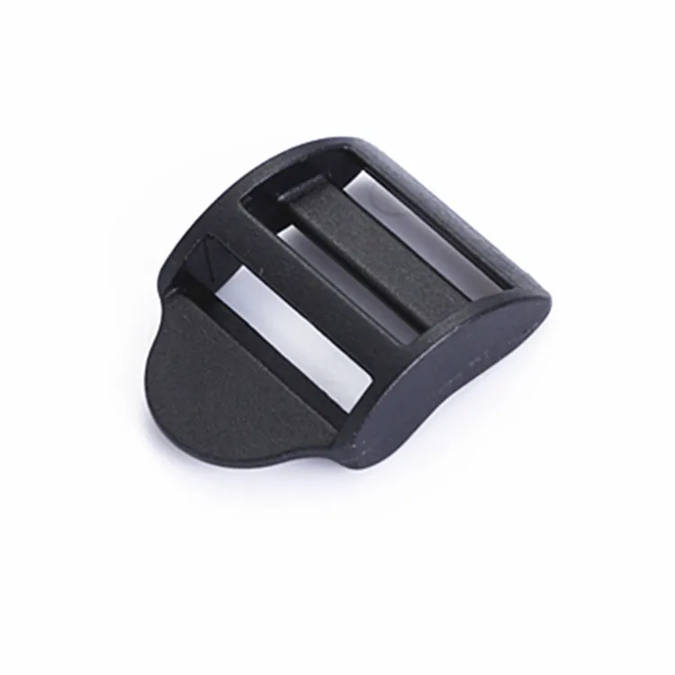 

MeeTee LCH-097 Wholesale Plastic Belt Adjusting Buckle Curved Ladder Bag Buckle For Backpack Trapezoidal Buckles, Black