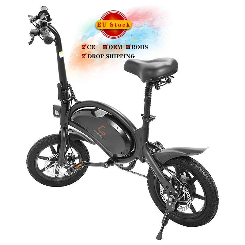 

2021 Best selling Kugoo Kirin B2 Powerful 48v foldable electric bicycle EU warehouse e bike for Beginner Boys and Girls