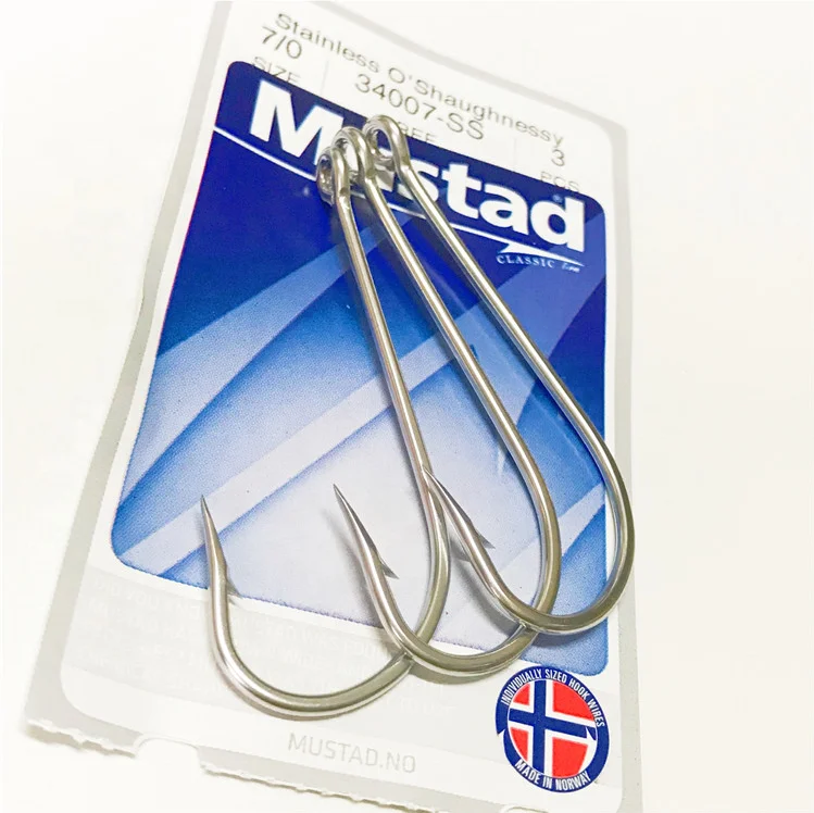 

Mustad Stainless Steel Fishing Hooks Long Shank Saltwater Carp Fishhooks