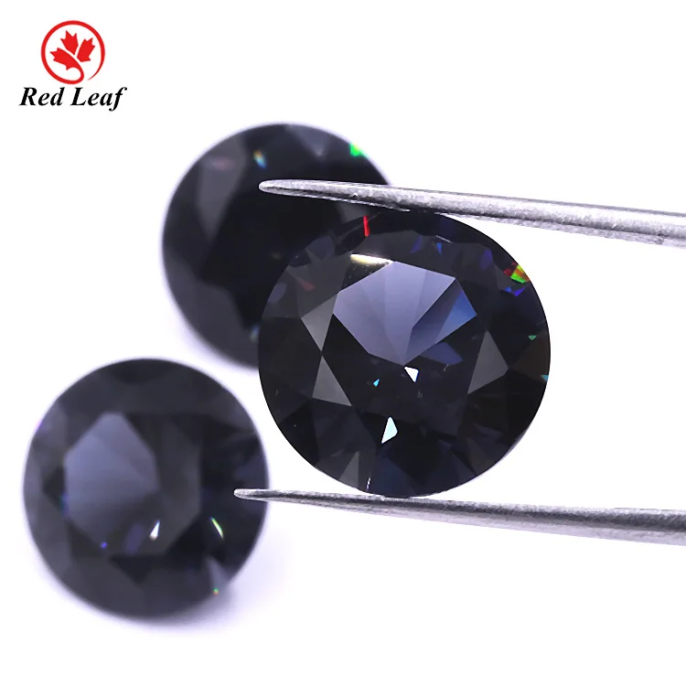 

Redleaf Jewelry New arrived round shape grey color synthetic loose gemstone nano gems