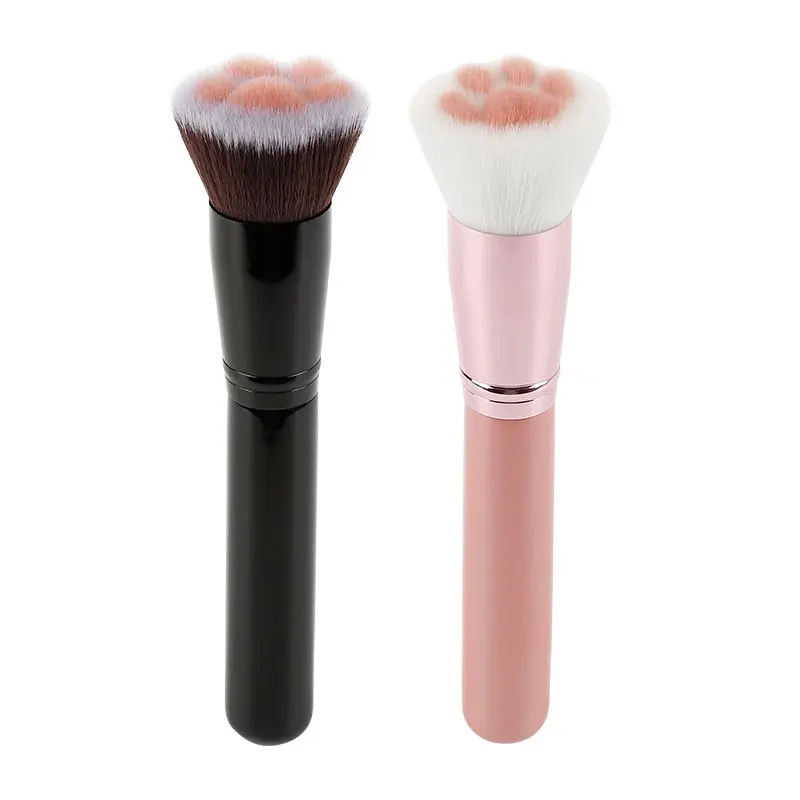 

Single magnetic makeup brush Cute Pink Black Cat Paw Claw Foundation Powder Makeup customer makeup brush set