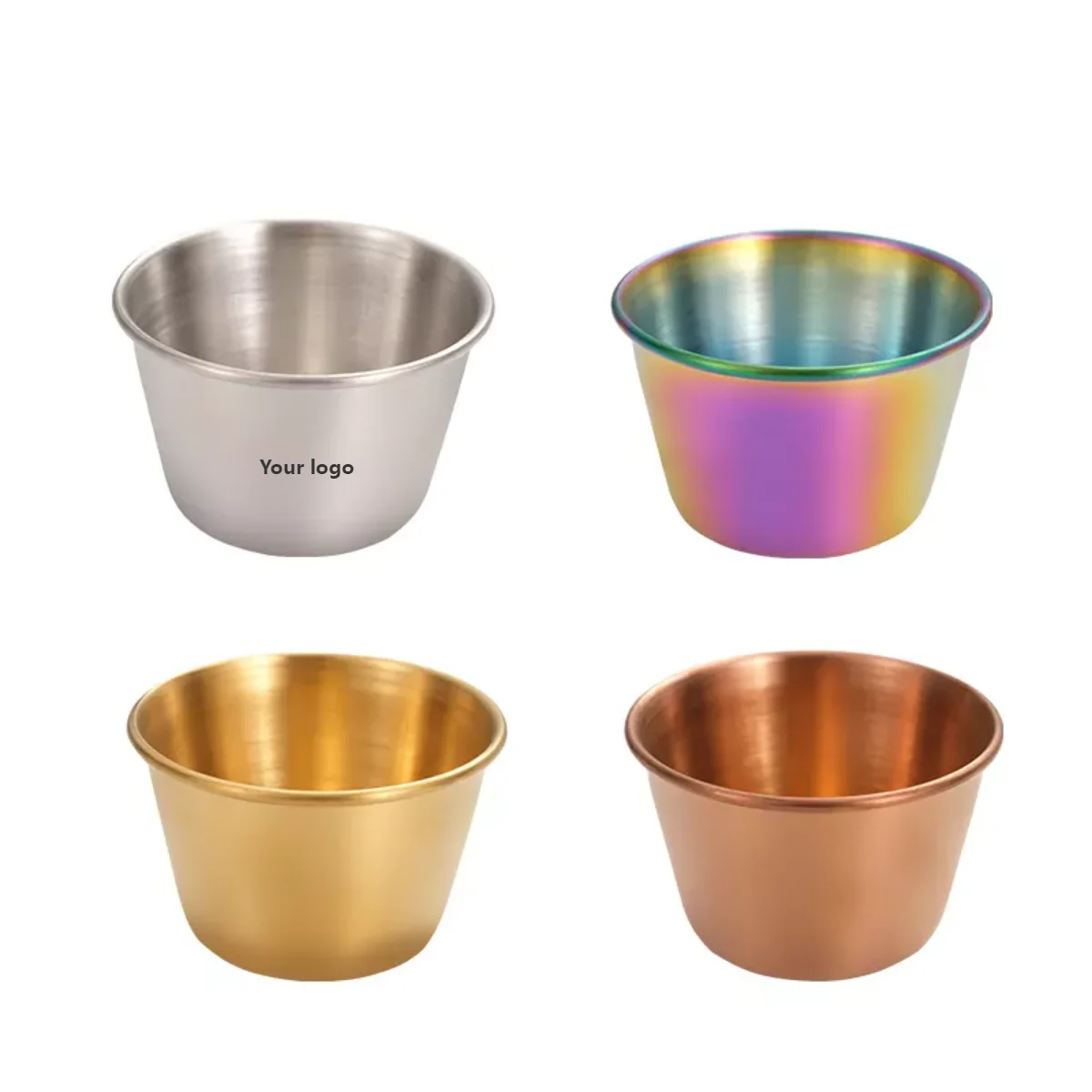 2.5-ounce Stainless Steel Round Ramekin Condiment Sauce Cups - Buy Stainless Steel Sauce Cups,Dipping And Portion Cups Stainless Steel Condiment Sauce Cups Condiment Sauce Cups Small Sauce ...