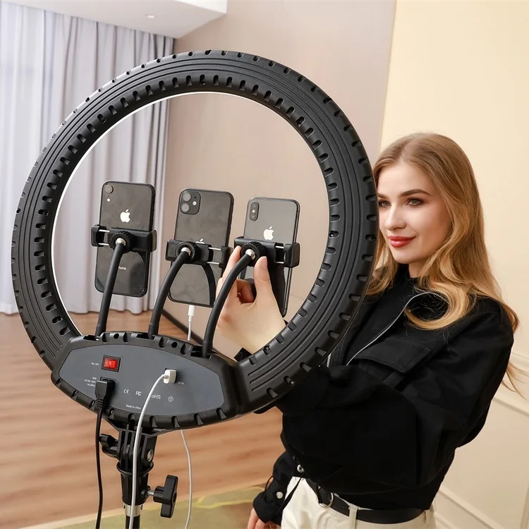 

Photographic Ring Lamp 19 Inch Selfie Led Ring Light With Tripod Stand for Live Stream Makeup Youtube Video