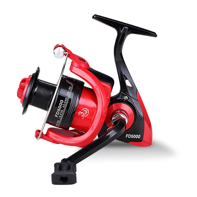 

new High Speed Fishing Reels G-Ratio 5.0:1 Bait Folding Rocker spinning wheel fishing reel carpa molinete de pesca, Red black