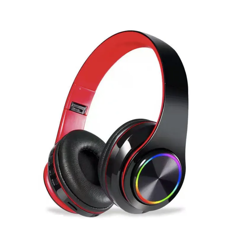 

Dynamic Wireless Blue Tooth Headphone Colorful Light Cool Earphones & Headphones