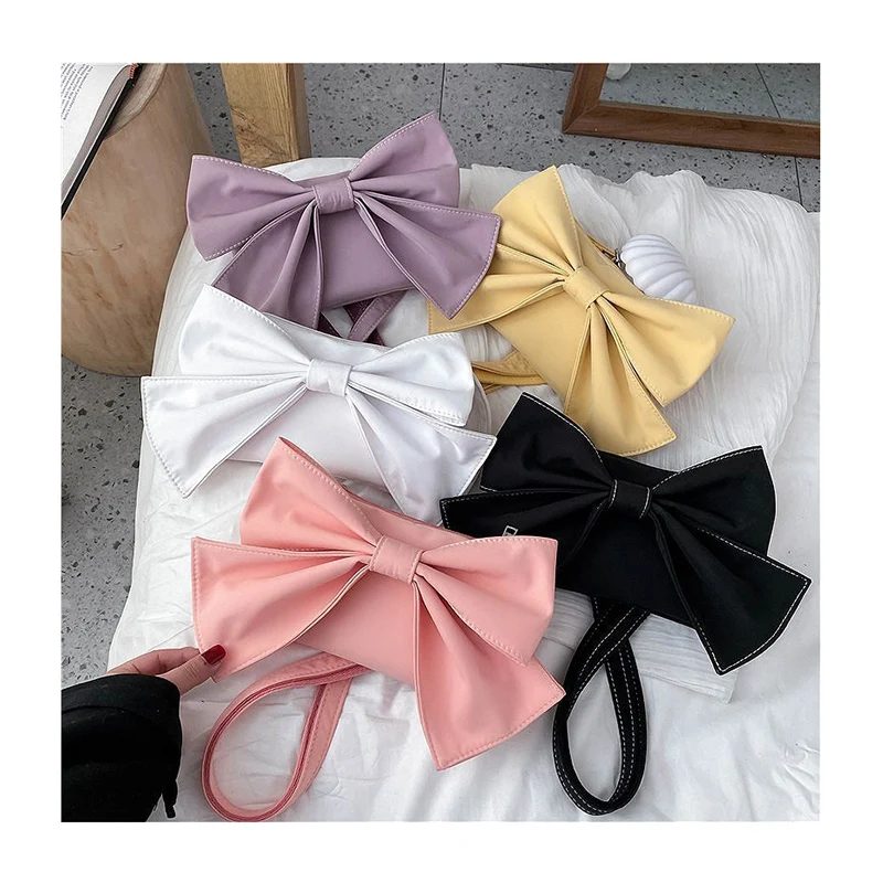 

Big Bow Thread Tote bag 2021 Fashion New High-quality Nylon Women's Designer Handbag Elegant Female Shoulder Crossbody Bag