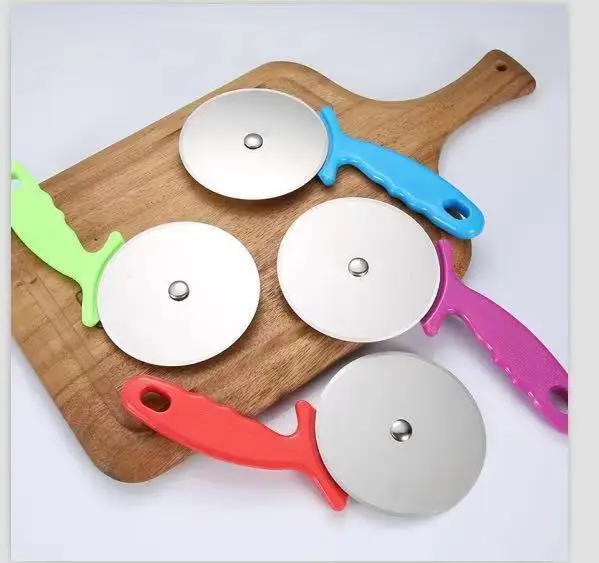 
Stainless Steel Round Pizza Cutter Pizze Knife Tools 
