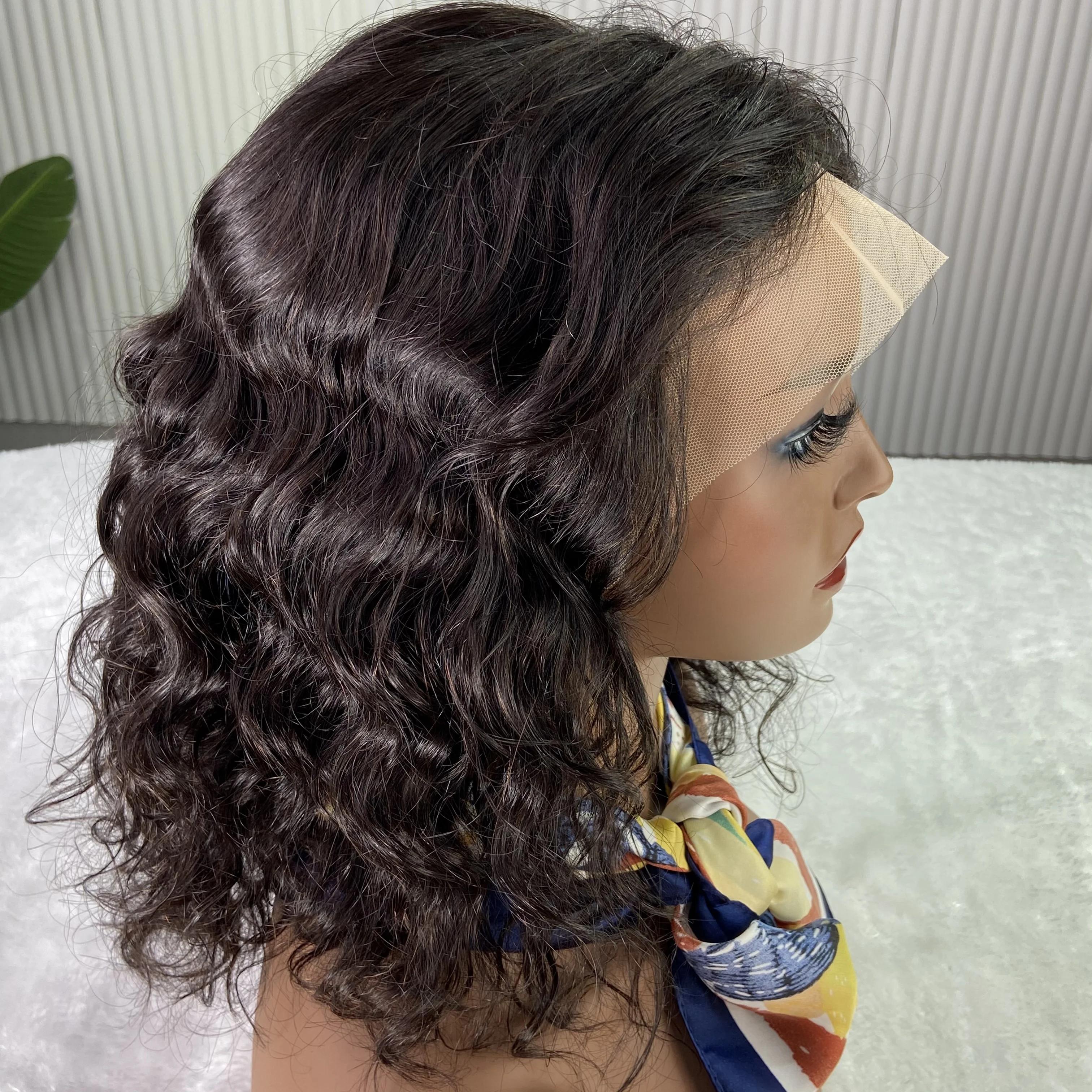 

Wholesale Brazilian Pre Plucked Hair Natural Hairline Lace Front Human Wave Wigs With Baby Hair For Black Women