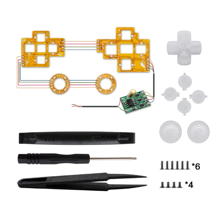 

Colors Led Light For PS4 Controller LED Kit Full Replacement DIY ABXY Buttons Joystick for PS4