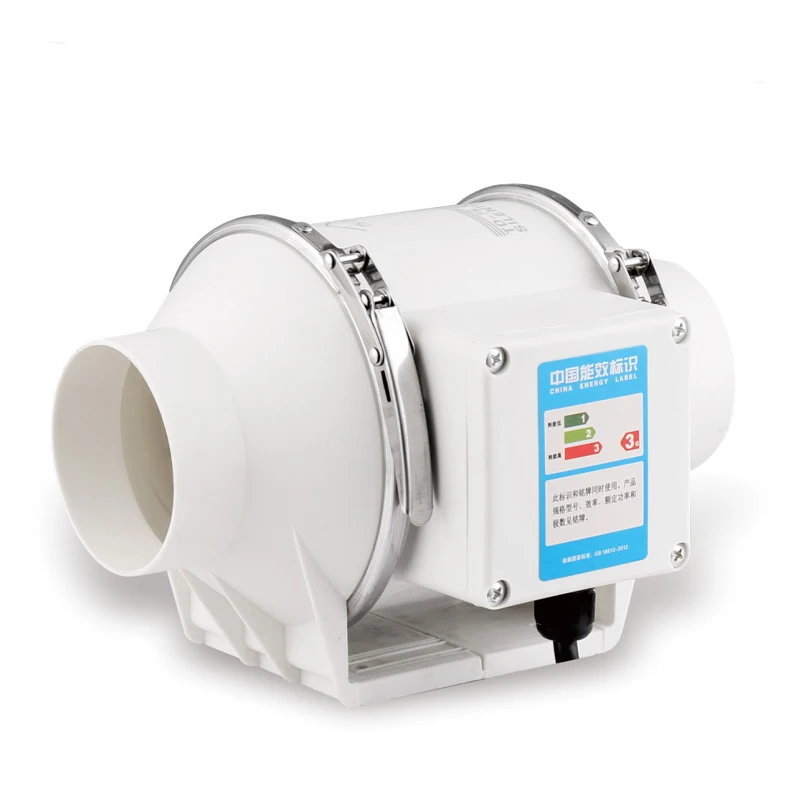 Inline Duct Air Ventilation Extractor Exhaust Fan  Low Noise Energy-Saving Diagonal Flow Booster Pipeline Fan for Household