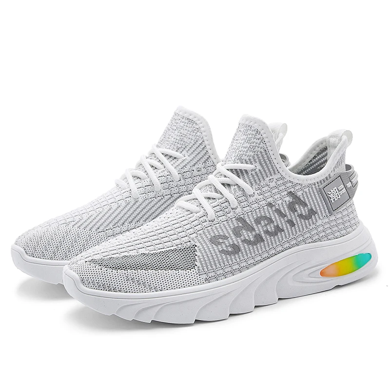 

2021 new casual shoes yz sneaker trend fashion breathable mesh shoes wholesale women, White