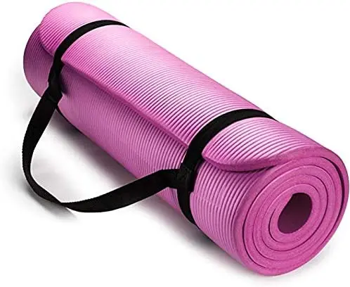 

10mm Nbr Non-slip Thick Pad Fitness Pilates Yoga Mat Outdoor Gym Exercise Fitness Sports Yoga Mat with strap bag, Blue,,purple,black,gray,pink,green