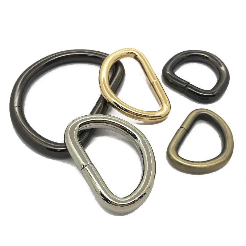 

1/2inch Metal Non Welded Gold D Ring Buckles D-Ring Loop for Handbag Purse Clothes DIY Accessories, Gunmetal, nickel pearl, gold, silver plated