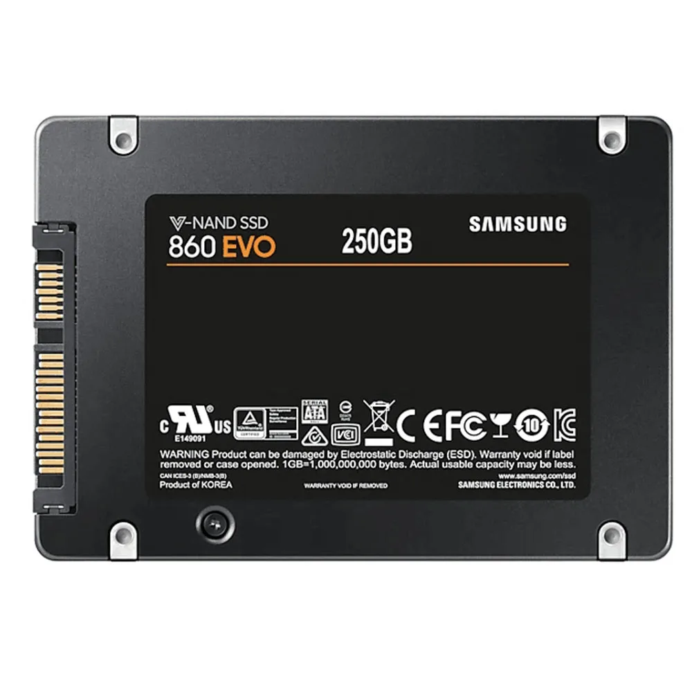 SamSung SSD 860 EVO 250GB 500GB MZ-76E250B/CN 1TB 2TB 4TB  Solid State Disk Hard Drive SATA 3 2.5 inch Laptop Desktop PC SSD 1TB