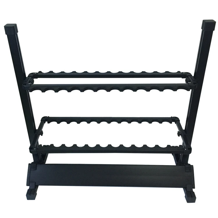 

WEIHE 24 Holes frosted black fishing rod stand rod storage rack