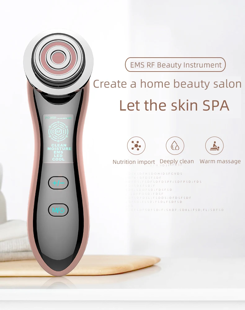 

Wholesale Home Ion Face Massager Cleansing Hot Facial RF Beauty Instrument