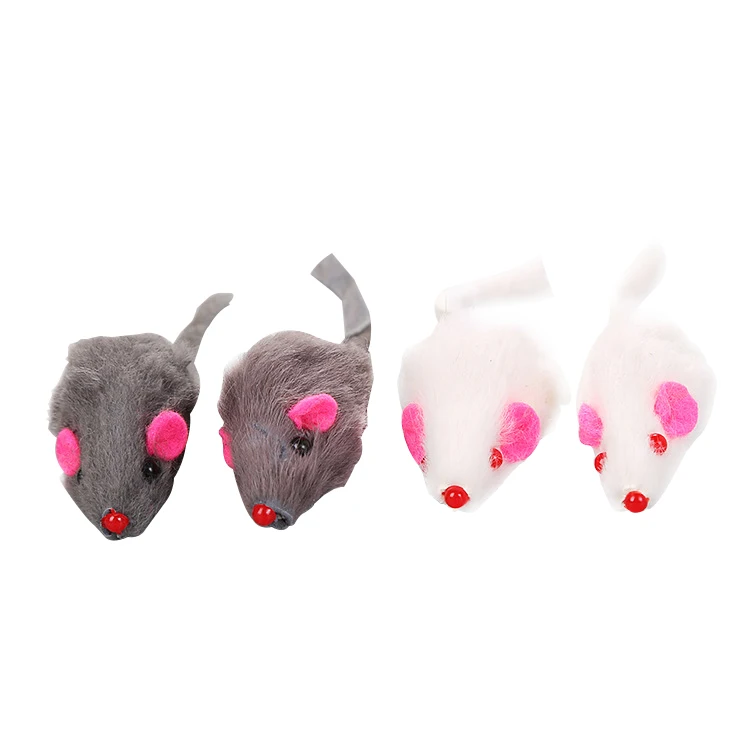 

Eco-friendly Material Interactive Toys Real Rabbit Fur Mouse Cat Chew Toy, Picture