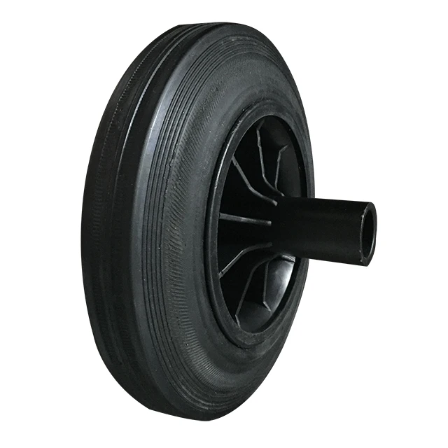 8 Inch Solid Rubber Wheel For Garbage Can Dust Waste Trash Container