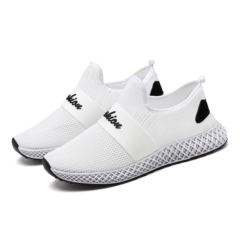 

2021new jinjiang kedou shoes factory unbranded mesh running casual footwear sport wholesale light men shoes, Black.white.black white