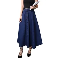 

Latest Dress Design Girls Women High Waist Denim Maxi Long Skirts