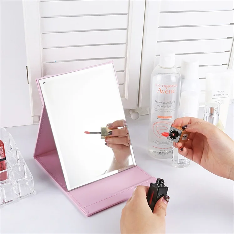 

Personalized Logo Foldable Pu Compact Mirror
