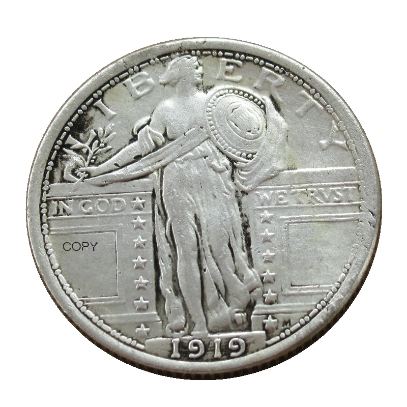 

US Reproduction 1919 Standing Liberty Quarter Dollars Silver Plated Decorative Commemorative Coins