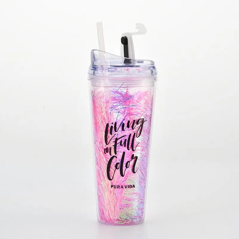 

Yongkang plastic double wall water Color cup tumbler cups in bulk 2021 with lid and straw custom logo