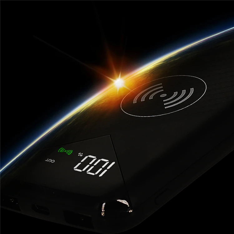 New Power Bank Mobile Phone Portable Power Bank 10000Mah Charger Qi Wireless Power Bank With LED digital display - ANKUX.COM