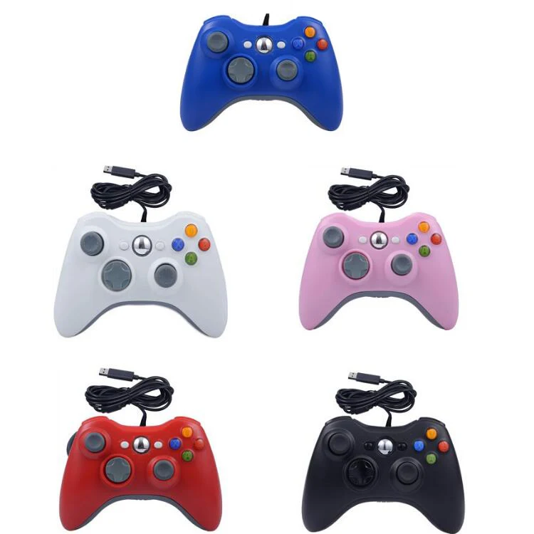 

Wired usb Game Gamepad Joystick For Xbox 360 & PC Controller, White, pink, red, blue, black