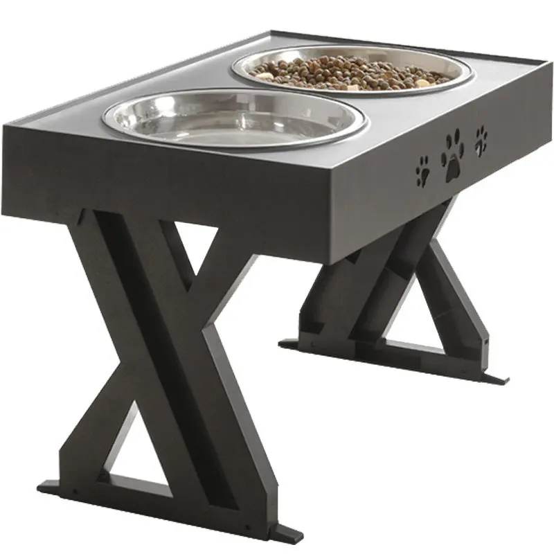 

New Pet Bowls with Stand Anti-overturning High-foot Drinking Double Dog Bowl