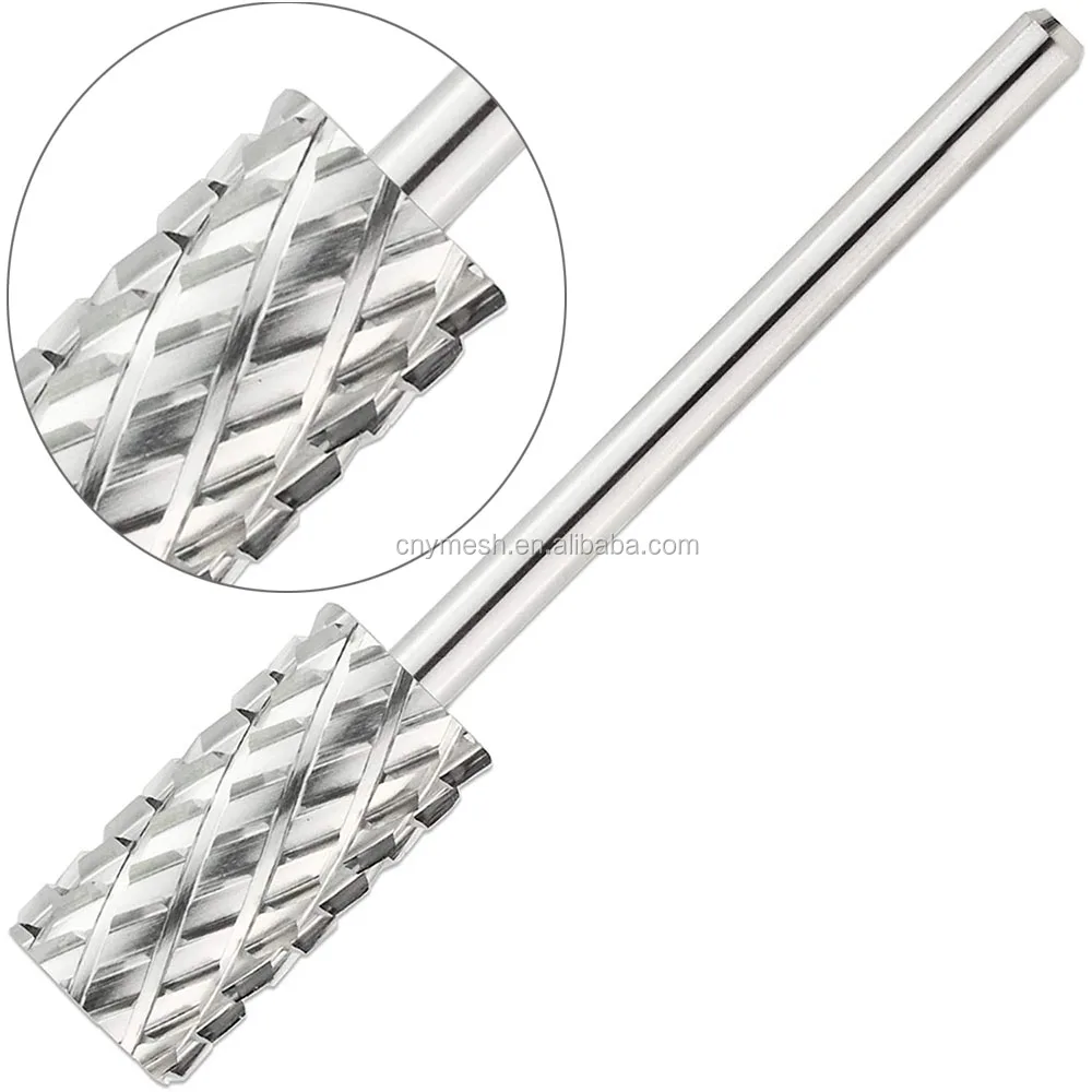 

High Quality Small Barrel Silver Gold Rounded Nail Carbide Bit For 3/32 Electric DRILL Coarse Nail Drill Bit Tungsten