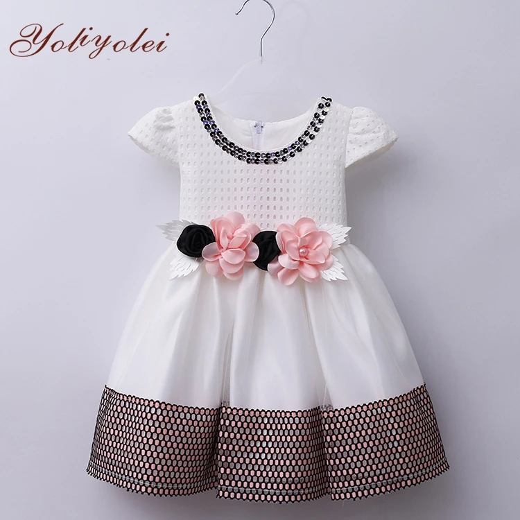 

China Supplier Cheap One Year Fluffy Long Wedding Baby Girl Dress, Peach,blue