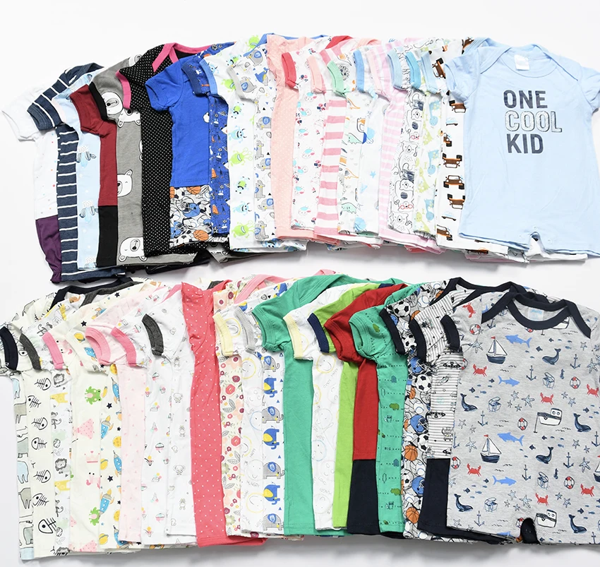 

Factory Direct sell Unisex Romper Newborn Baby Shoty sleeve jumpsuits and rompers baby rompers 100 cotton, Picture shows