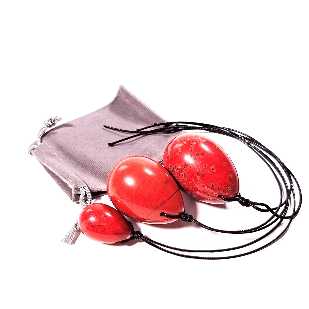 

Red Jasper yoni egg women kegel exercise yoni egg drilled crystal kegel eggs sex toys for women