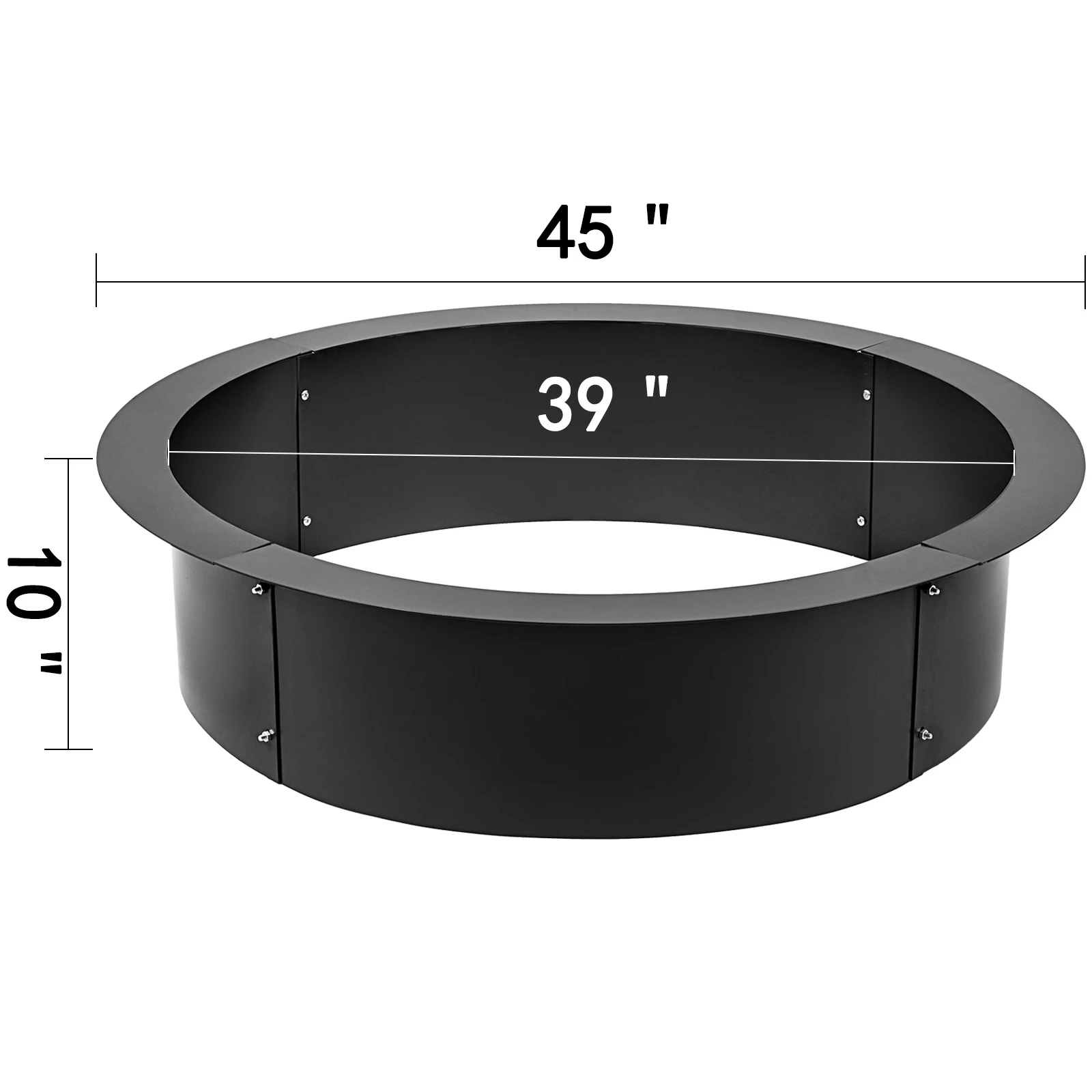 

Fire Pit Heavy Duty Steel PORTABLE CAMPFIRE RING 45" Fire Pit Ring Backyard Camp
