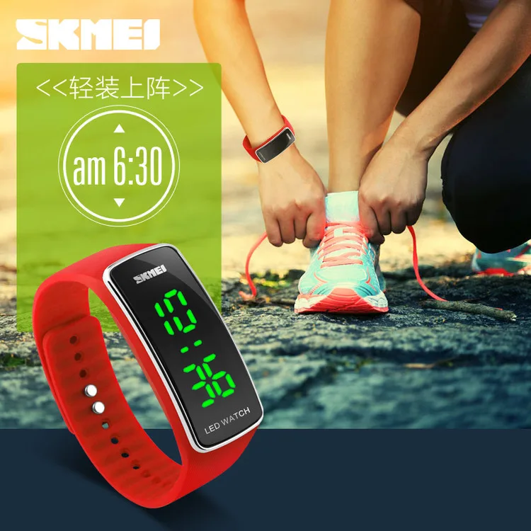 Спортивные часы женские для бега. SKMEI led watch 1119 Battery cr1225.