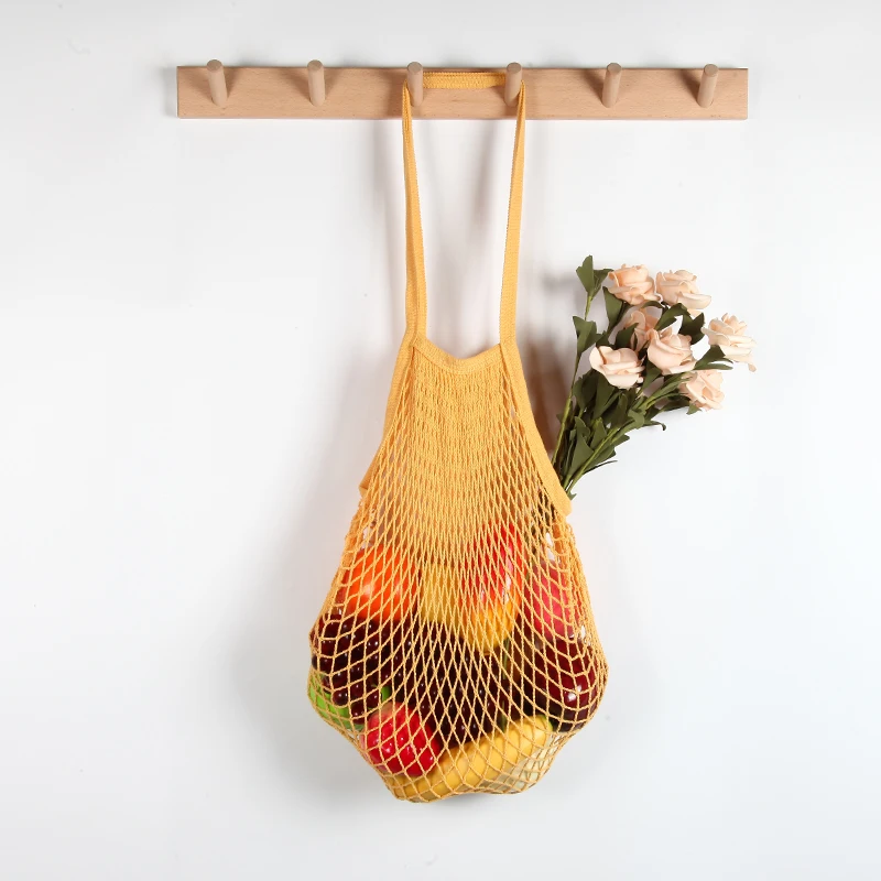 

Zero Waste Friendly Organic Cotton Produce Mesh Tote Bag For Reusable Shopping Bag, White.ect