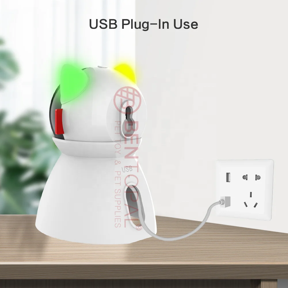 
two modes for optional slow mode and fast mode One-Key Operate induction start-up laser cat toy interactive cat toy 