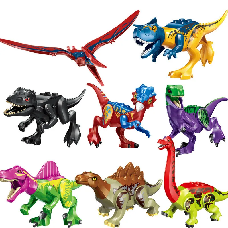 

Dinosaur Block Toys Dinosaur Park Dino Sets Educational Construction Toys for Kids 8 PCS Per Pack