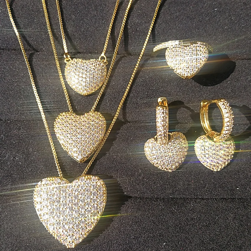 

Heart earrings hot sale design jewelry for women 2021 jewelry set